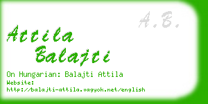 attila balajti business card